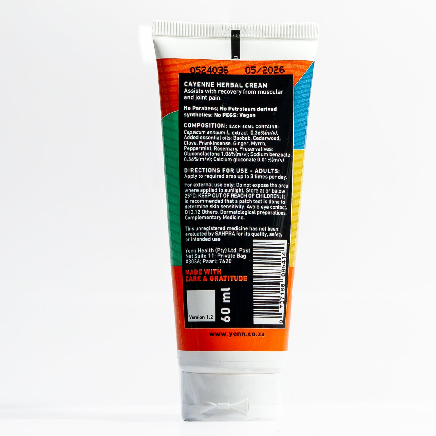 Cayenne/Capsaicin Cream